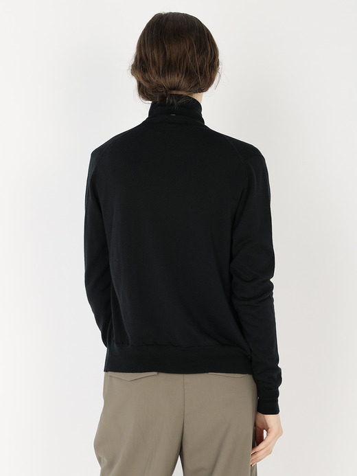 レディース 30G 長袖 カーディガン／MILLY【MODERN FIT】 詳細画像 BLACK 4