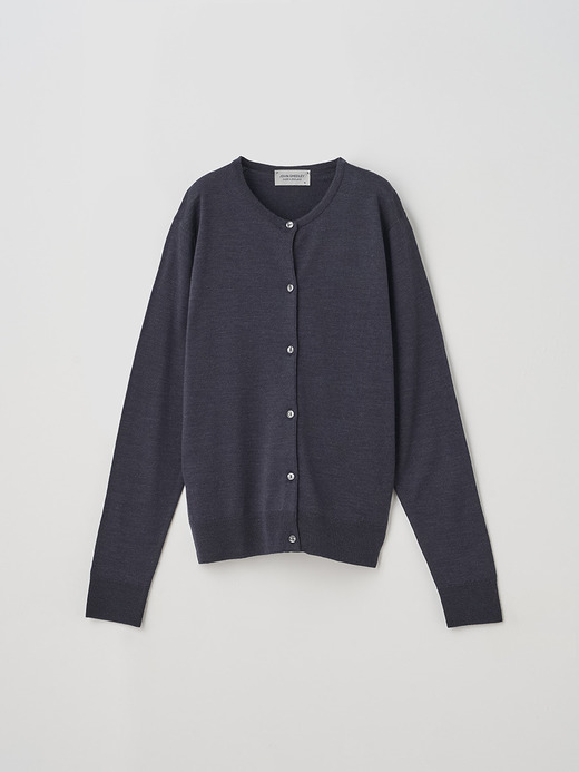 レディース 30G 長袖 カーディガン／MILLY【MODERN FIT】 詳細画像 HEPBURN SMOKE 1