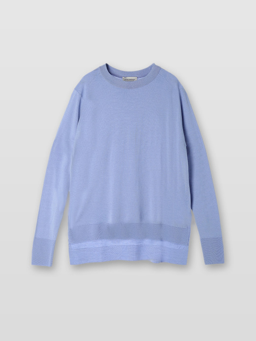 レディース 30G長袖クルーネックニット／NAYA【RELAX FIT】 詳細画像 WINTER VIOLET 1