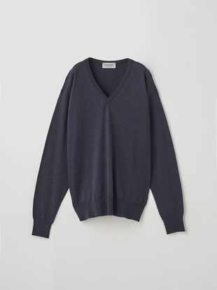 レディース 30G 長袖Vネックニット／OONA【COMMON FIT】