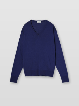 レディース 30G 長袖Vネックニット／OONA【COMMON FIT】