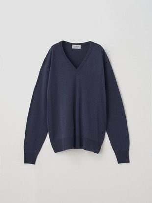 レディース 30G 長袖Vネックニット／OONA【COMMON FIT】