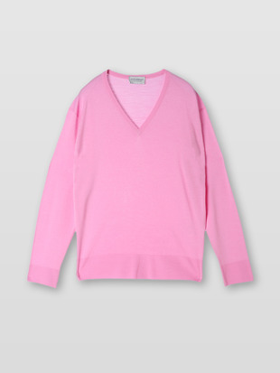 レディース 30G 長袖Vネックニット／OONA【COMMON FIT】