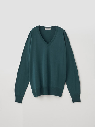 レディース 30G 長袖Vネックニット／OONA【COMMON FIT】