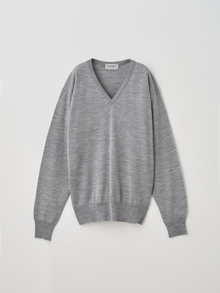 レディース 30G 長袖Vネックニット／OONA【COMMON FIT】