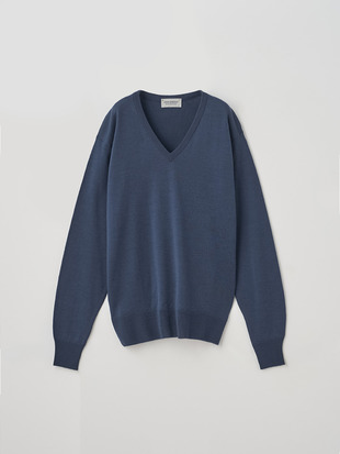 レディース 30G 長袖Vネックニット／OONA【COMMON FIT】
