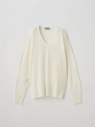 レディース 30G 長袖Vネックニット／OONA【COMMON FIT】