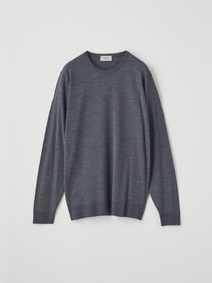 メンズ 30G 長袖 クルーネックニット／SCANLAN【MODERN FIT】