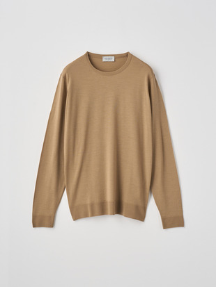 メンズ 30G 長袖 クルーネックニット／SCANLAN【MODERN FIT】