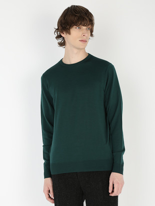 メンズ 30G 長袖 クルーネックニット／SCANLAN【MODERN FIT】