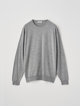 メンズ 30G 長袖 クルーネックニット／SCANLAN【MODERN FIT】