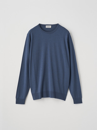 メンズ 30G 長袖 クルーネックニット／SCANLAN【MODERN FIT】