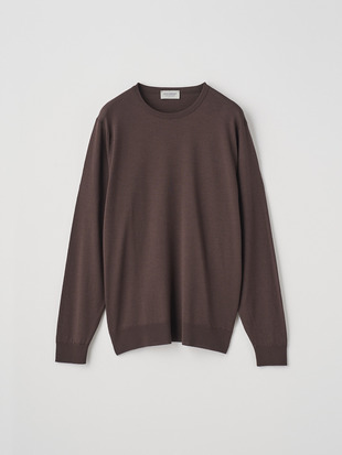 メンズ 30G 長袖 クルーネックニット／SCANLAN【MODERN FIT】