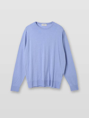 メンズ 30G 長袖 クルーネックニット／SCANLAN【MODERN FIT】