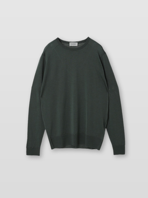 メンズ 30G 長袖 クルーネックニット／SCANLAN【MODERN FIT】 詳細画像 HIGHLAND GREEN 1