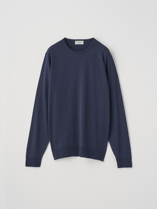 メンズ 30G 長袖 クルーネックニット／SCANLAN【MODERN FIT】 詳細画像 MIDNIGHT 1