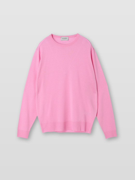 メンズ 30G 長袖 クルーネックニット／SCANLAN【MODERN FIT】 詳細画像 MISTY ROSE 1