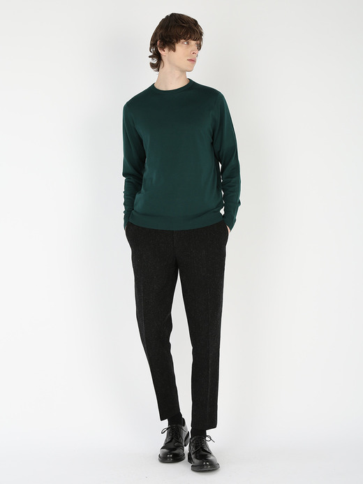 メンズ 30G 長袖 クルーネックニット／SCANLAN【MODERN FIT】 詳細画像 PINE 5