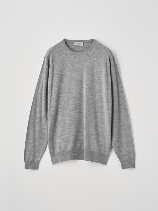 メンズ 30G 長袖 クルーネックニット／SCANLAN【MODERN FIT】 詳細画像 SILVER 1