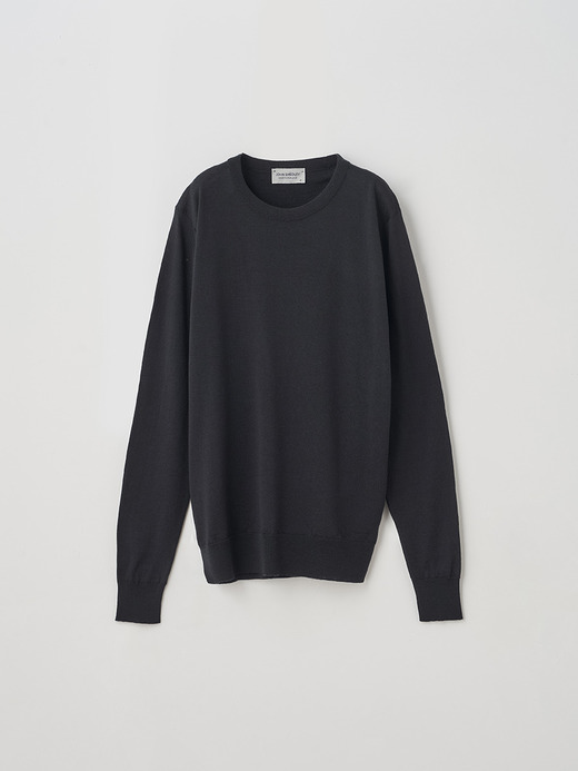 レディース 30G 長袖 クルーネックニット／VIVIENNE 【MODERN FIT】 詳細画像 BLACK 1