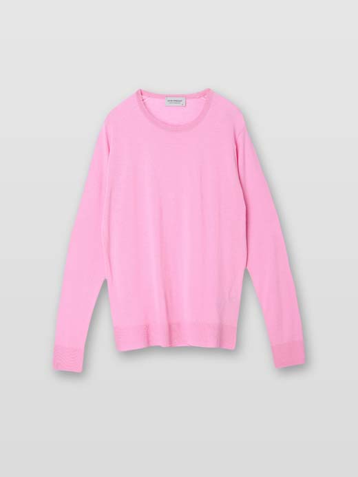 レディース 30G 長袖 クルーネックニット／VIVIENNE 【MODERN FIT】 詳細画像 MISTY ROSE 1