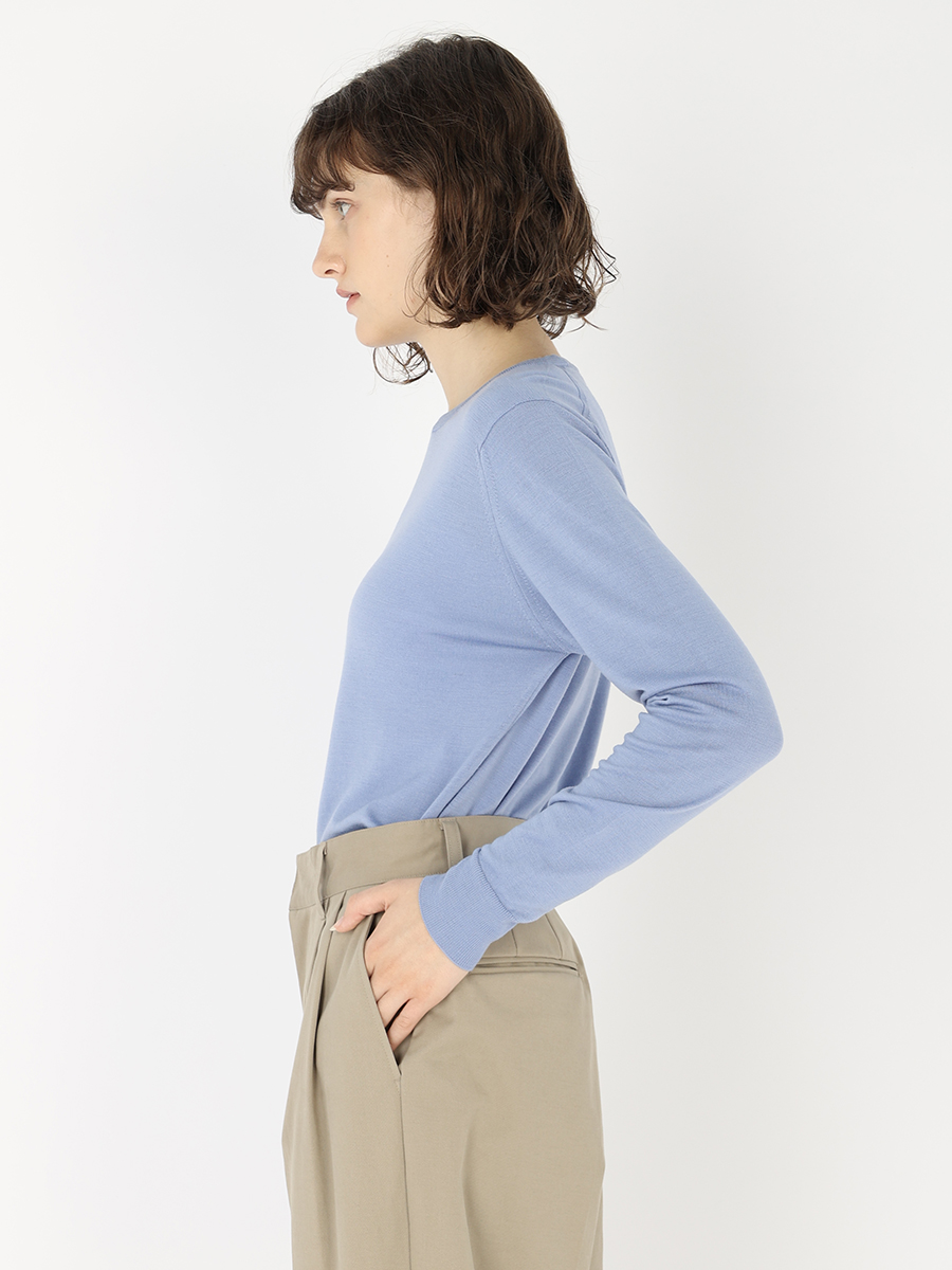レディース 30G 長袖 クルーネックニット／VIVIENNE 【MODERN FIT】 詳細画像 WINTER VIOLET 3