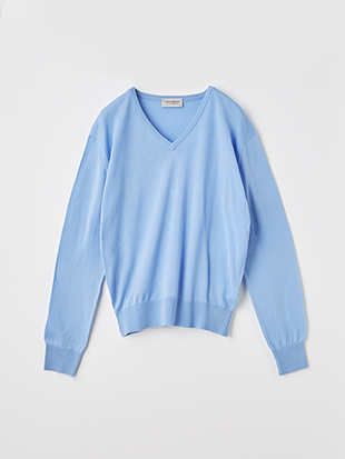 レディース 30G 長袖 Vネックニット【COMMON FIT】