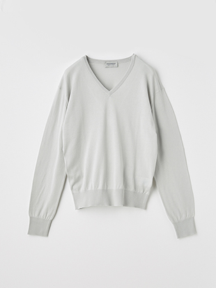 レディース 30G 長袖 Vネックニット【COMMON FIT】