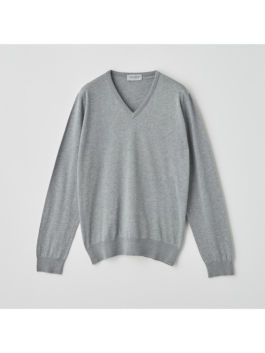メンズ 30G 長袖 Vネックニット 詳細画像 SILVER 2