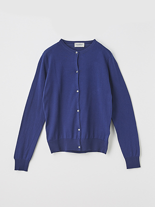 レディース 30G 長袖 クルーネックカーディガン【MODERN FIT】