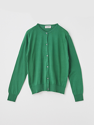 レディース 30G 長袖 クルーネックカーディガン【MODERN FIT】