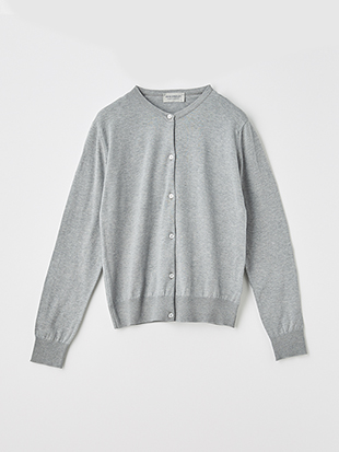 レディース 30G 長袖 クルーネックカーディガン【MODERN FIT】