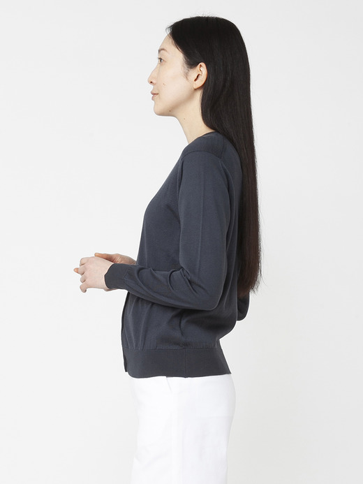レディース 30G 長袖 クルーネックカーディガン【MODERN FIT】 詳細画像 GRANITE 3
