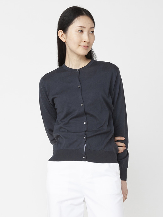 レディース 30G 長袖 クルーネックカーディガン【MODERN FIT】 詳細画像 GRANITE 6