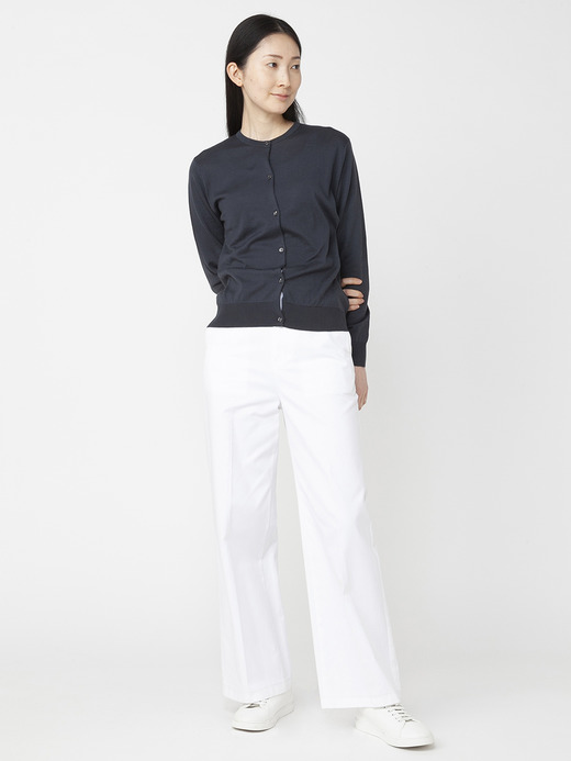 レディース 30G 長袖 クルーネックカーディガン【MODERN FIT】 詳細画像 GRANITE 7