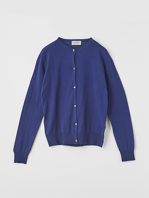 レディース 30G 長袖 クルーネックカーディガン【MODERN FIT】 詳細画像 MARINE BLUE 1