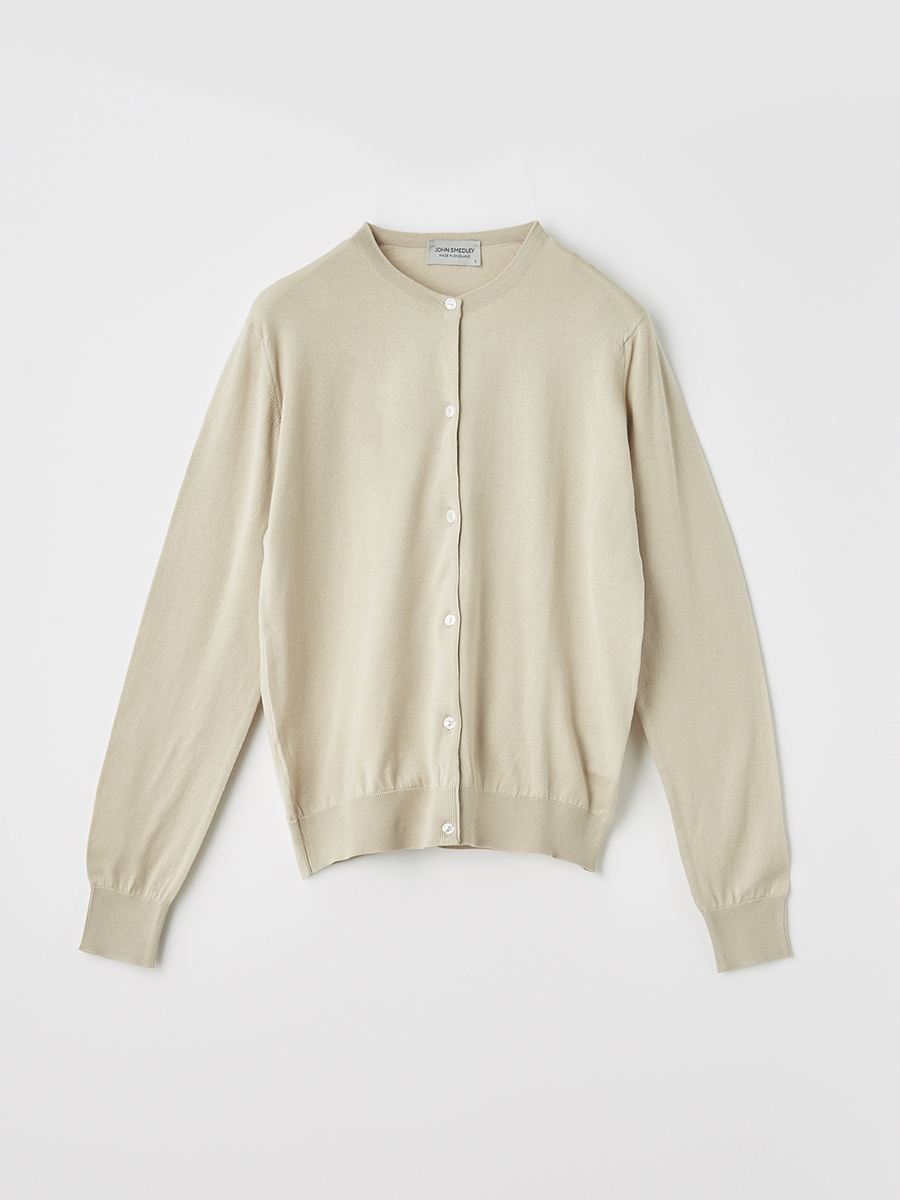 レディース 30G 長袖 クルーネックカーディガン【MODERN FIT】｜メンズ 