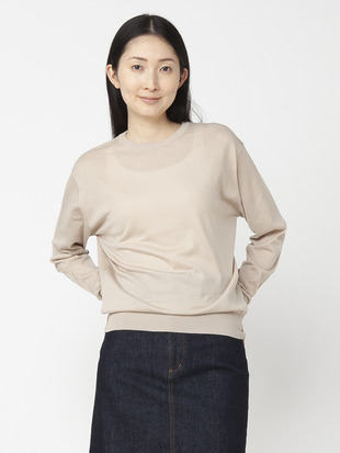 レディース 30G 長袖 クルーネックニット【COMMON FIT】