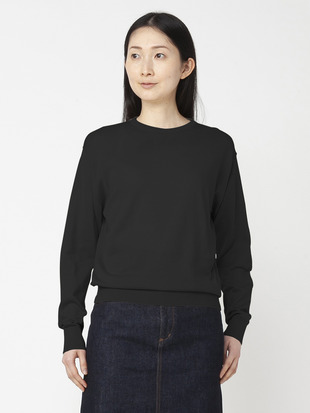 レディース 30G 長袖 クルーネックニット【COMMON FIT】
