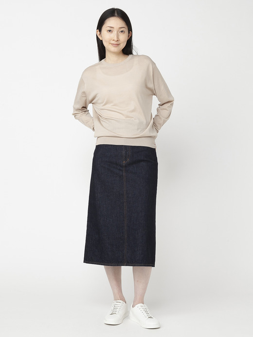 レディース 30G 長袖 クルーネックニット【COMMON FIT】 詳細画像 ALMOND 6