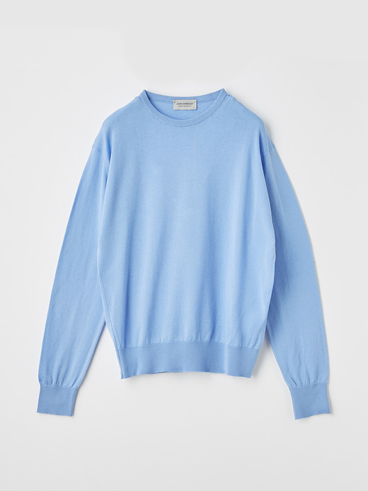 レディース 30G 長袖 クルーネックニット【COMMON FIT】 詳細画像 CORNFLOWER BLUE 1