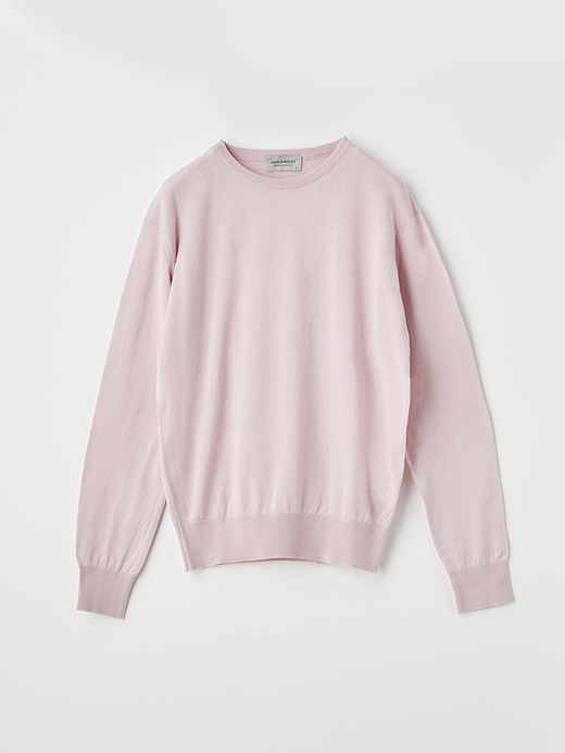 レディース 30G 長袖 クルーネックニット【COMMON FIT】 詳細画像 CHALK PINK 1