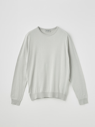 メンズ 30G 長袖 クルーネックニット【MODERN FIT】
