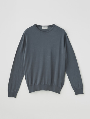 メンズ 30G 長袖 クルーネックニット【MODERN FIT】