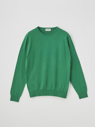 メンズ 30G 長袖 クルーネックニット【MODERN FIT】