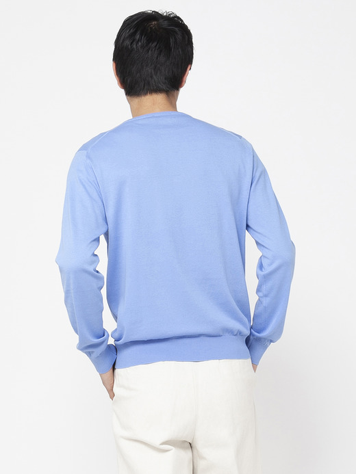 メンズ 30G 長袖 クルーネックニット【MODERN FIT】 詳細画像 CORNFLOWER BLUE 4