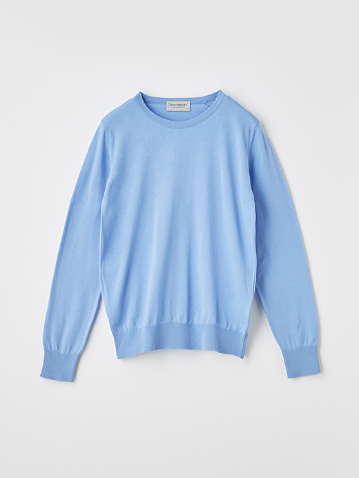 レディース 30G 長袖 クルーネックニット【MODERN FIT】 詳細画像 CORNFLOWER BLUE 1