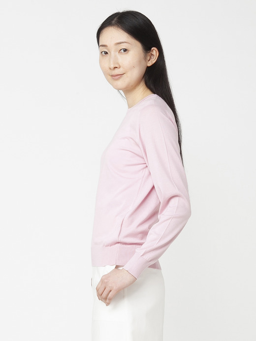 レディース 30G 長袖 クルーネックニット【MODERN FIT】 詳細画像 CHALK PINK 4