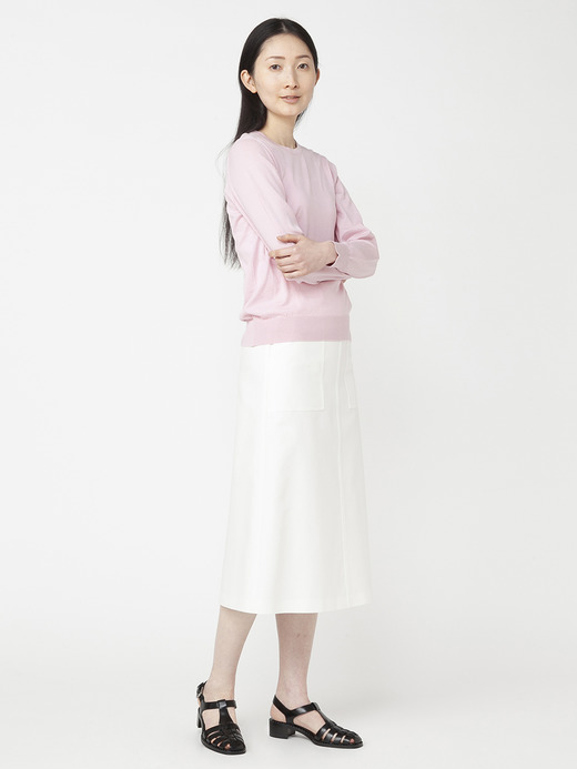 レディース 30G 長袖 クルーネックニット【MODERN FIT】 詳細画像 CHALK PINK 7