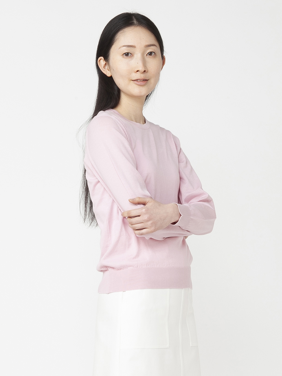 レディース 30G 長袖 クルーネックニット【MODERN FIT】｜メンズ 
